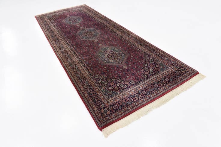 Detail image of 4' x 10' Hand Knotted Bidjar Persian Wool Runner Rug