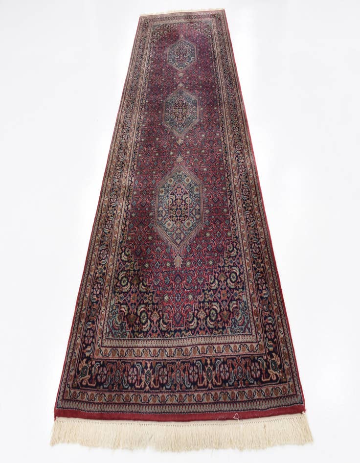 Detail image of 4' x 10' Hand Knotted Bidjar Persian Wool Runner Rug