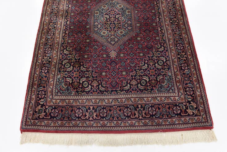 Detail image of 4' x 10' Hand Knotted Bidjar Persian Wool Runner Rug