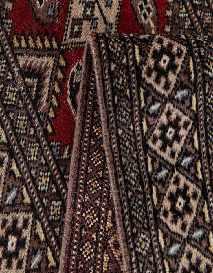 Detail image of 2' 1 x 6' 6  Hand Knotted Bokhara Oriental Wool Runner Rug