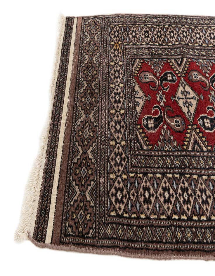 Detail image of 2' 1 x 6' 6  Hand Knotted Bokhara Oriental Wool Runner Rug