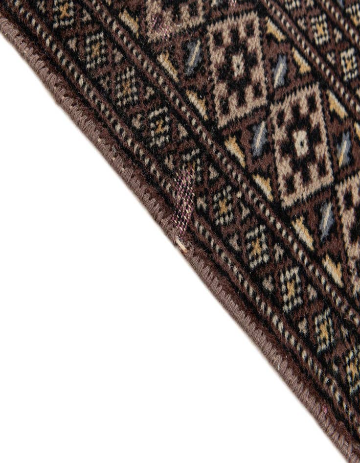 Detail image of 2' 1 x 6' 6  Hand Knotted Bokhara Oriental Wool Runner Rug