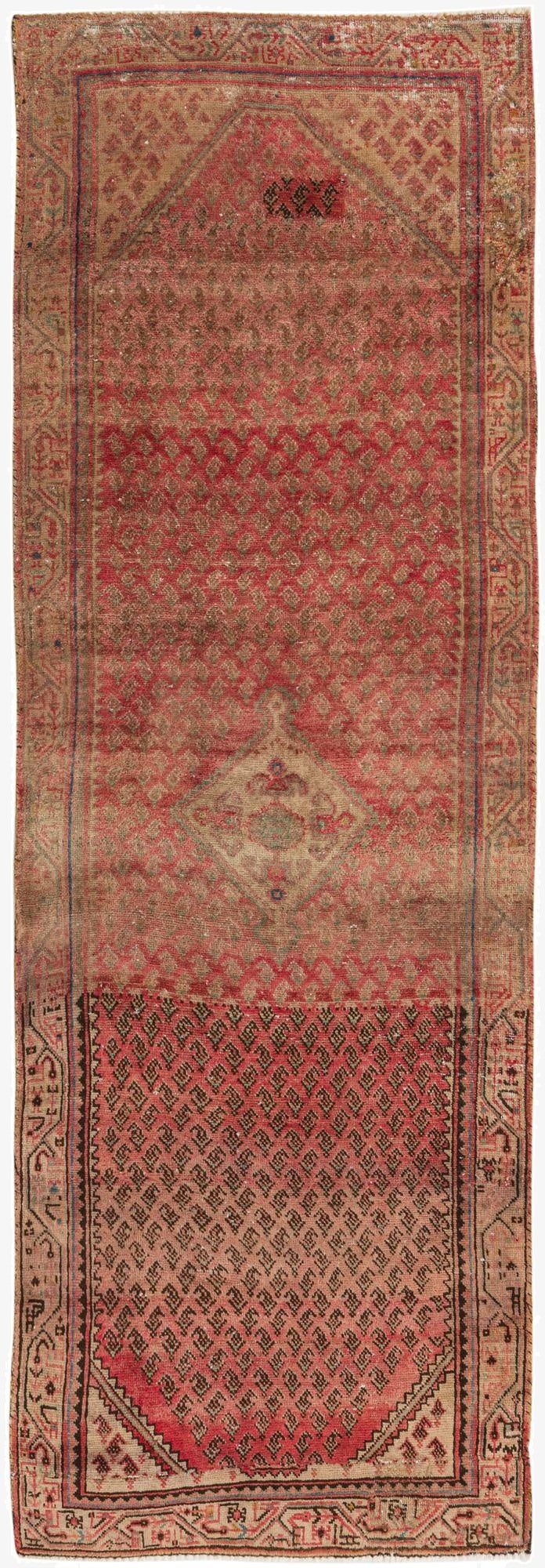 3' 2 x 9' 7  Hand Knotted Botemir Persian Wool Runner Rug