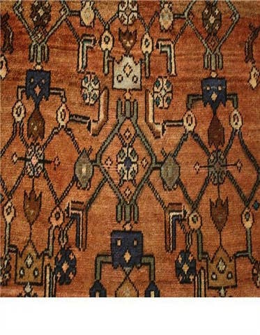 Detail image of 3' x 8' 10 Hand Knotted Hamedan Persian Wool Runner Rug