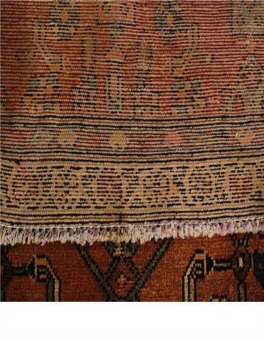 Detail image of 3' x 8' 10 Hand Knotted Hamedan Persian Wool Runner Rug