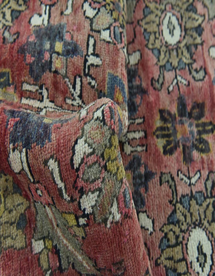 Detail image of 3' 9 x 11' 3 Hand Knotted Hamedan Persian Wool Runner Rug