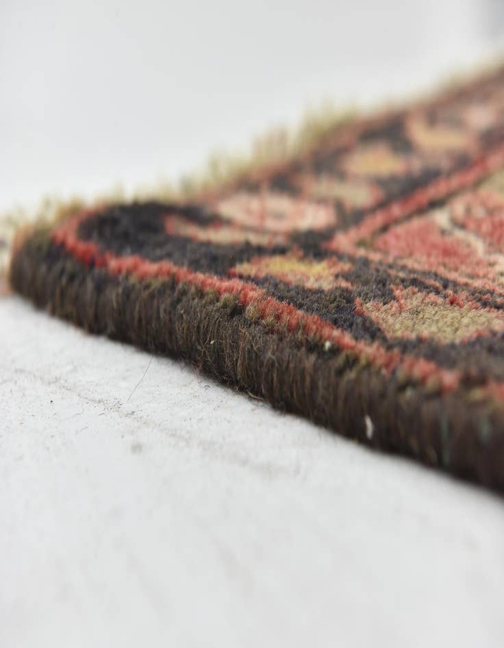 Detail image of 3' 9 x 11' 3 Hand Knotted Hamedan Persian Wool Runner Rug