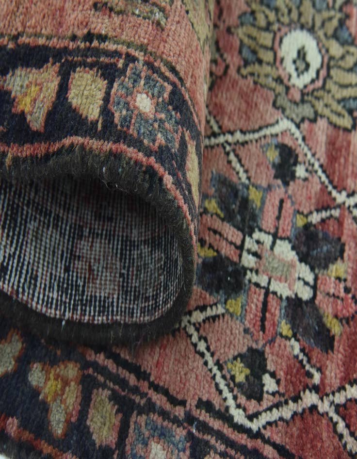 Detail image of 3' 9 x 11' 3 Hand Knotted Hamedan Persian Wool Runner Rug