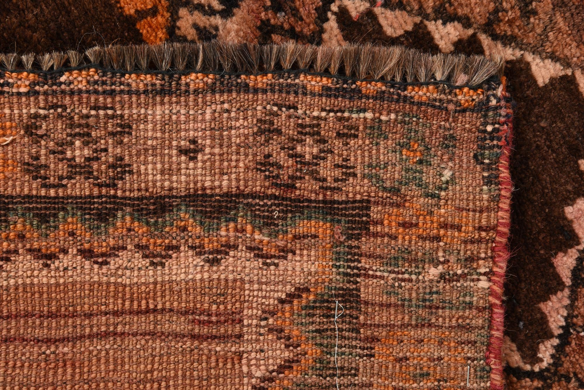 3' 9 x 8' Hand Knotted Hamedan Persian Wool Runner Rug