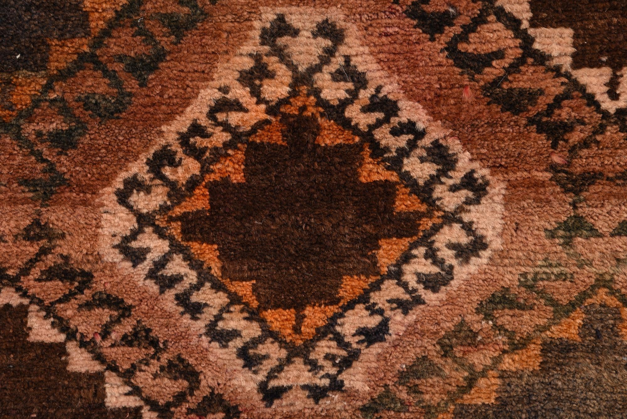 3' 9 x 8' Hand Knotted Hamedan Persian Wool Runner Rug