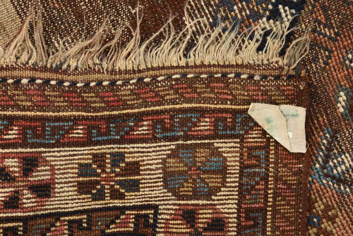 4' 4 x 9' 4 Hand Knotted Hamedan Persian Wool Runner Rug