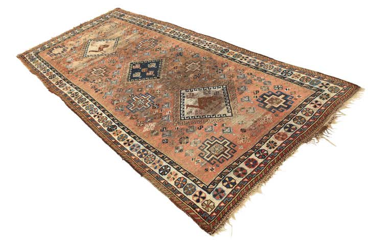 4' 4 x 9' 4 Hand Knotted Hamedan Persian Wool Runner Rug