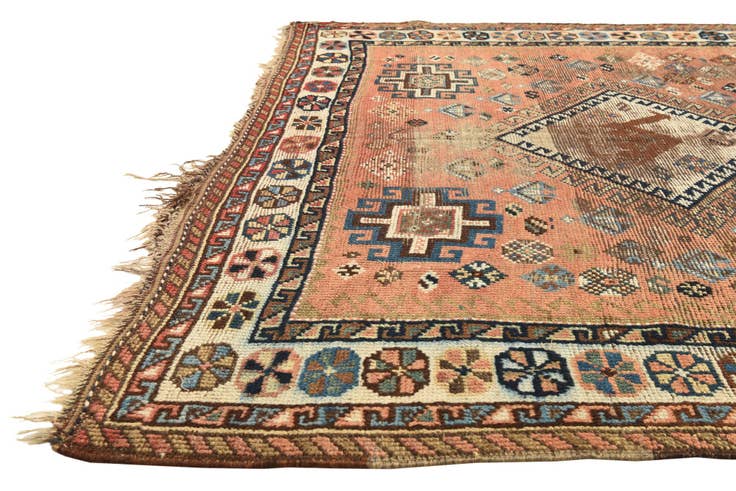 Detail image of 4' 4 x 9' 4 Hand Knotted Hamedan Persian Wool Runner Rug