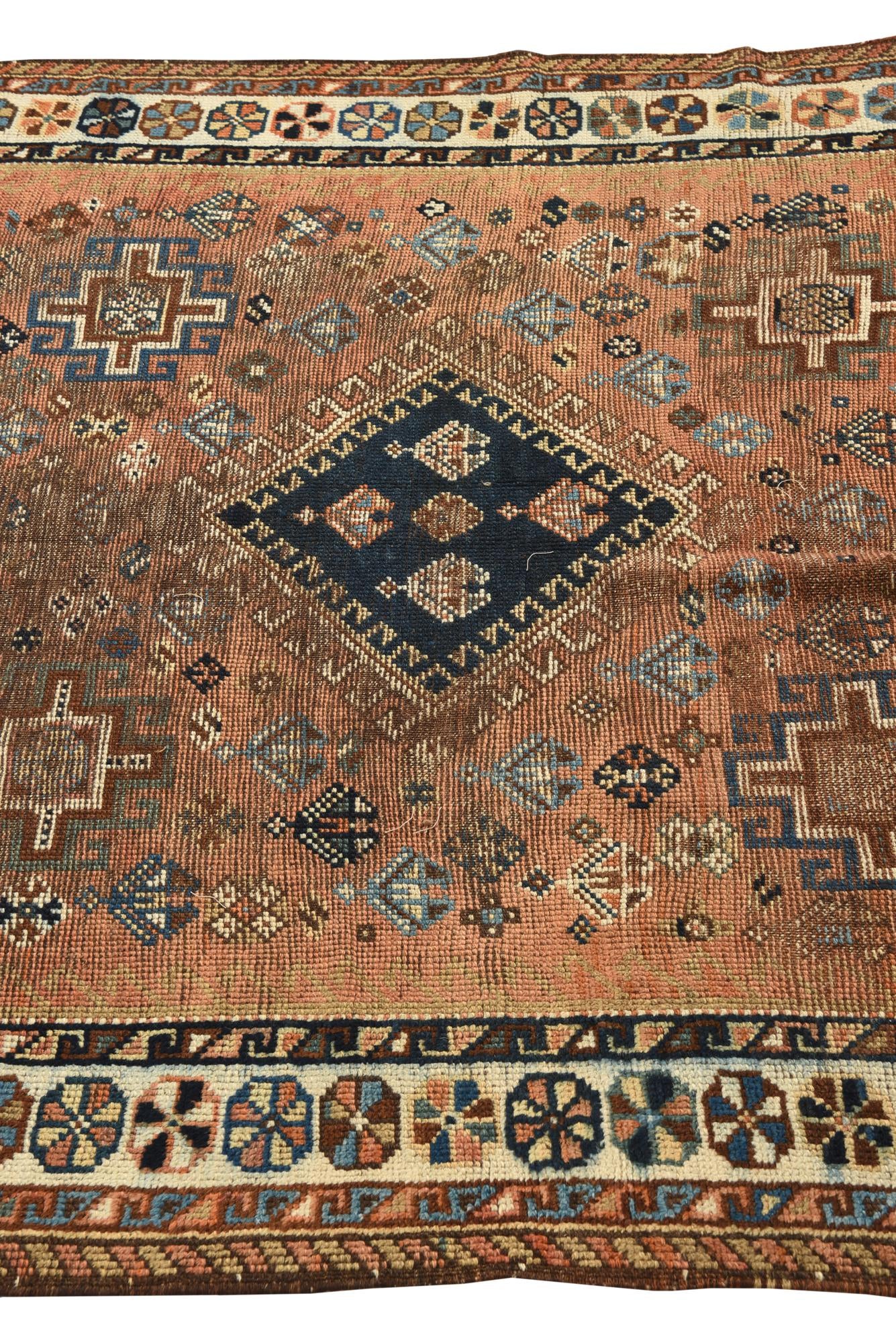 4' 4 x 9' 4 Hand Knotted Hamedan Persian Wool Runner Rug
