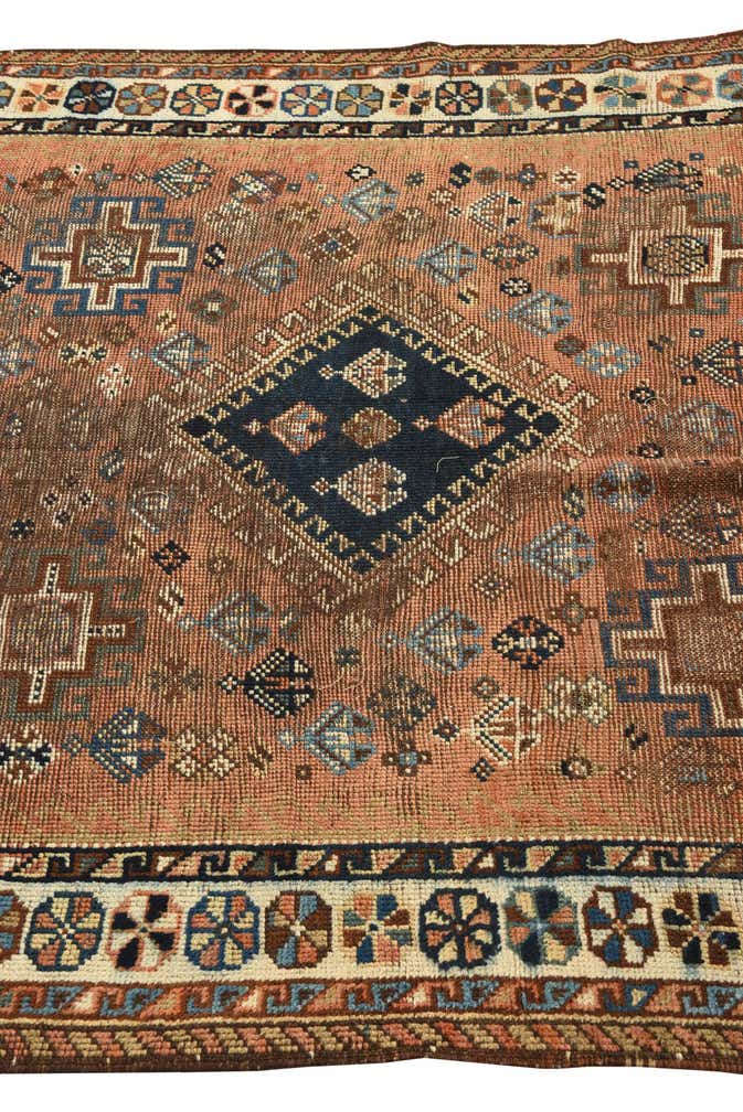 4' 4 x 9' 4 Hand Knotted Hamedan Persian Wool Runner Rug