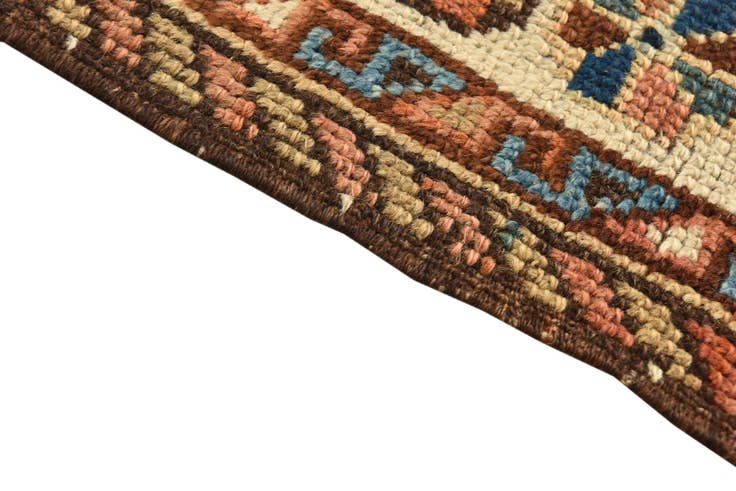 Detail image of 4' 4 x 9' 4 Hand Knotted Hamedan Persian Wool Runner Rug