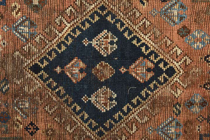 4' 4 x 9' 4 Hand Knotted Hamedan Persian Wool Runner Rug