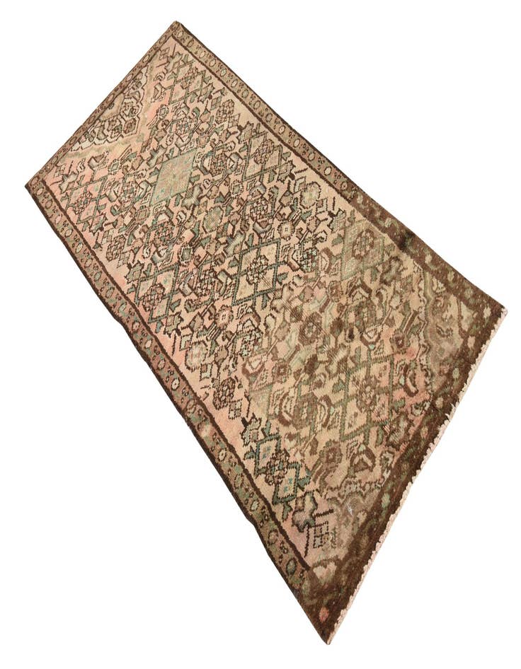 Detail image of 2' 3 x 4' 10  Hand Knotted Hamedan Persian Wool Runner Rug