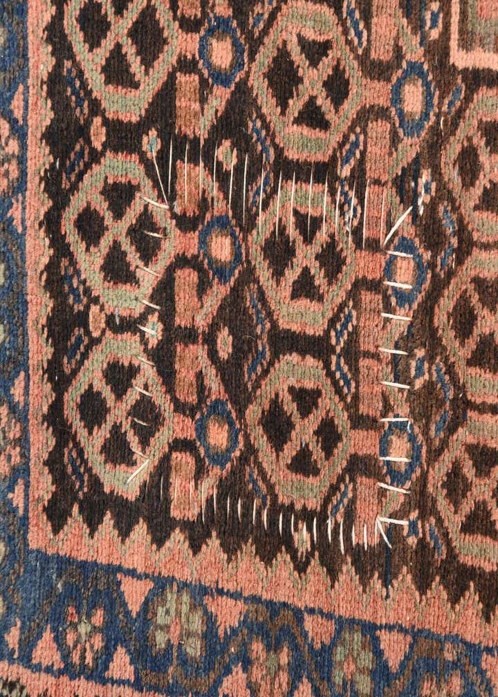 3' 5 x 9' 6 Hand Knotted Hamedan Persian Wool Runner Rug