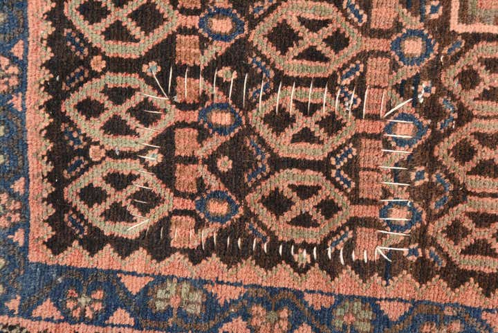 3' 5 x 9' 6 Hand Knotted Hamedan Persian Wool Runner Rug
