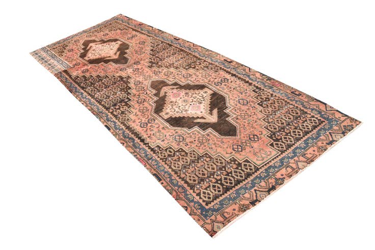 Detail image of 3' 5 x 9' 6 Hand Knotted Hamedan Persian Wool Runner Rug