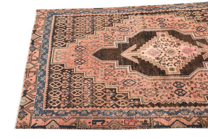 3' 5 x 9' 6 Hand Knotted Hamedan Persian Wool Runner Rug