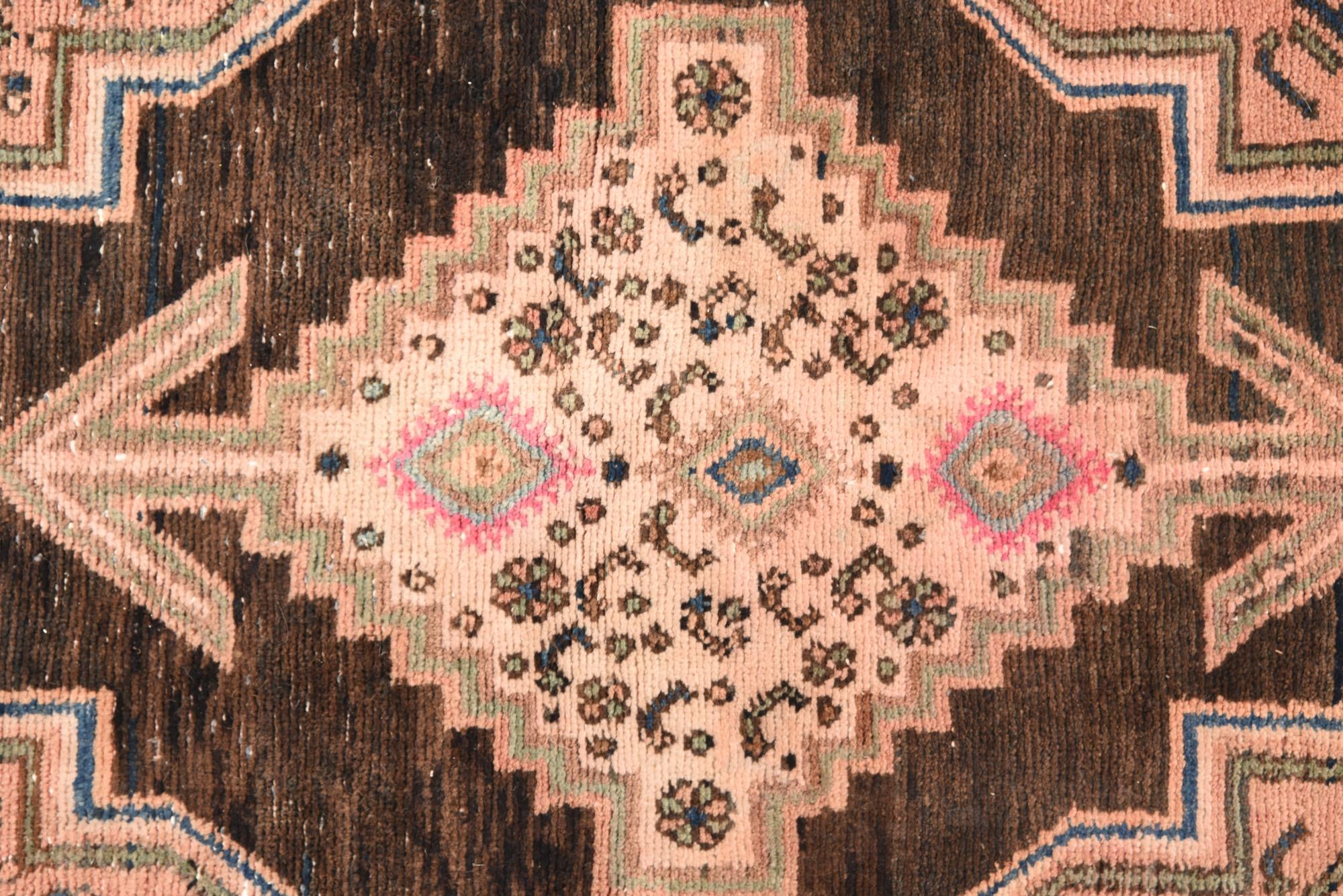 3' 5 x 9' 6 Hand Knotted Hamedan Persian Wool Runner Rug