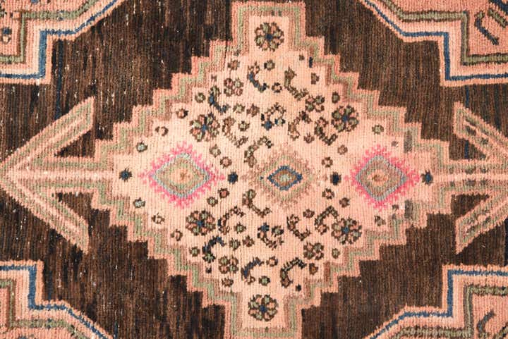 3' 5 x 9' 6 Hand Knotted Hamedan Persian Wool Runner Rug