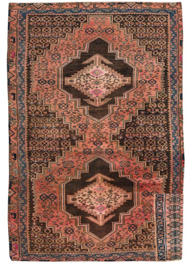 3' 5 x 9' 6 Hand Knotted Hamedan Persian Wool Runner Rug