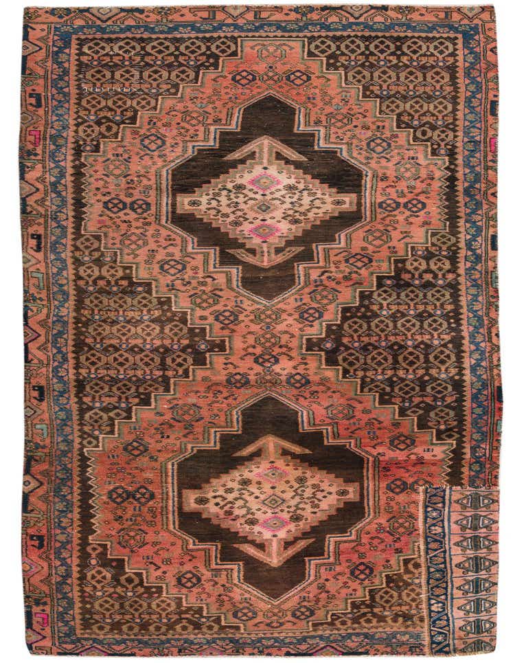 3' 5 x 9' 6 Hand Knotted Hamedan Persian Wool Runner Rug