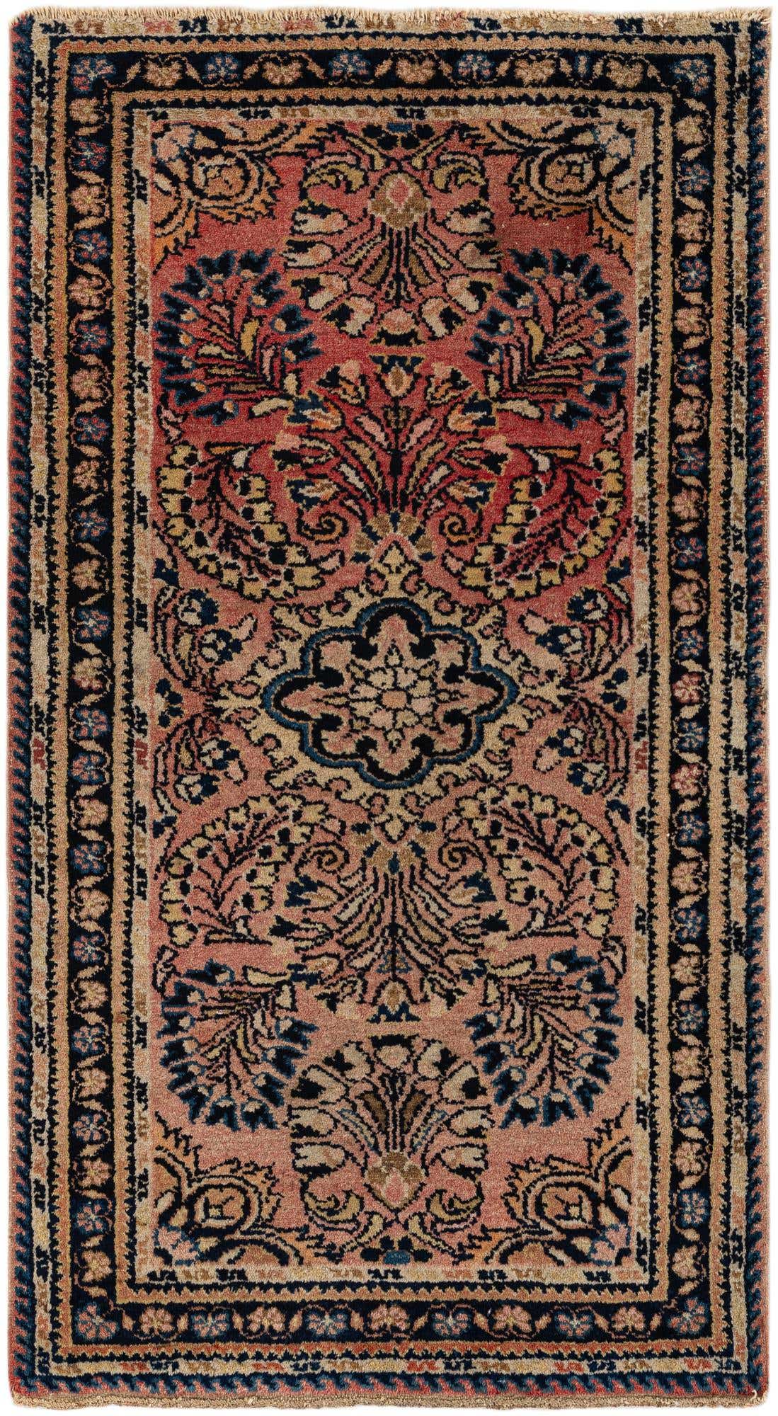 2' 1 x 3' 10 Hand Knotted Hamedan Persian Wool Runner Rug