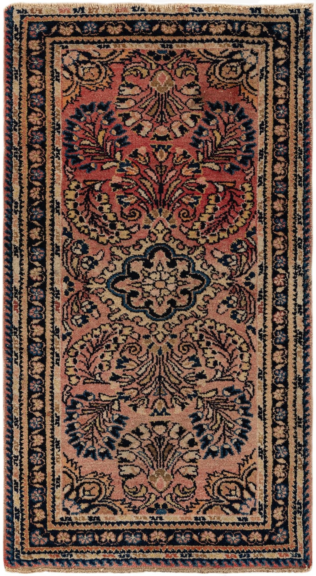 2' 1 x 3' 10  Hand Knotted Hamedan Persian Wool Runner Rug