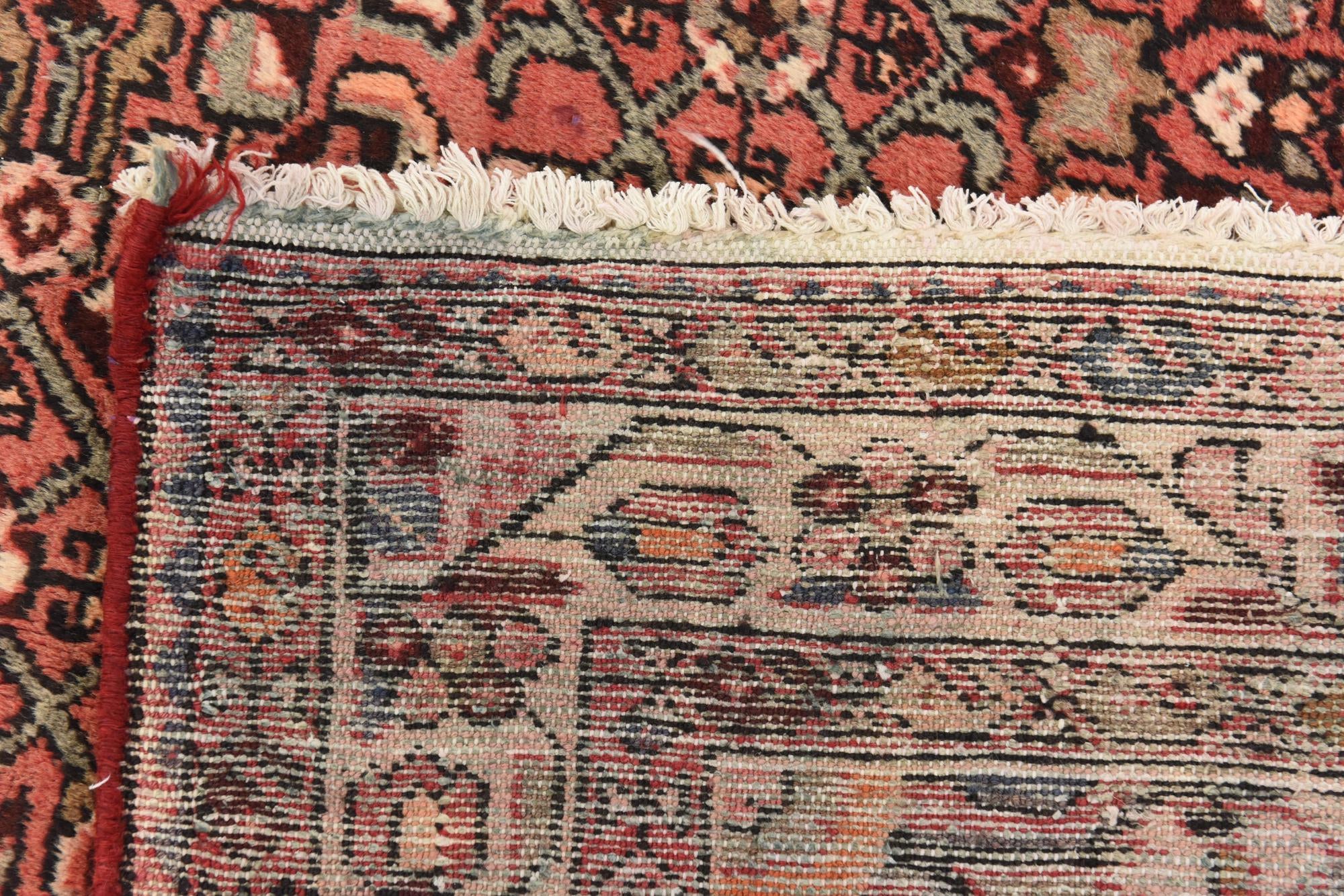 3' 6 x 9' 6 Hand Knotted Hossainabad Persian Wool Runner Rug