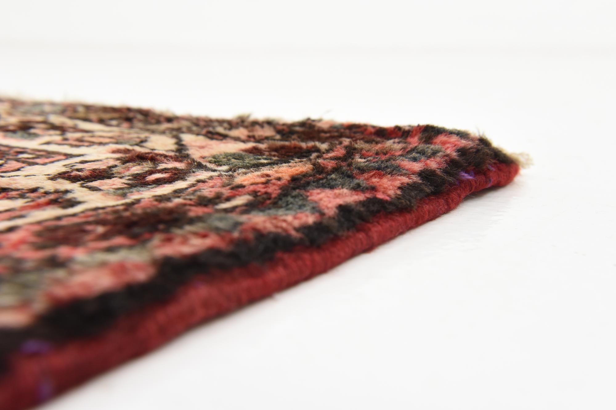 3' 6 x 9' 6 Hand Knotted Hossainabad Persian Wool Runner Rug