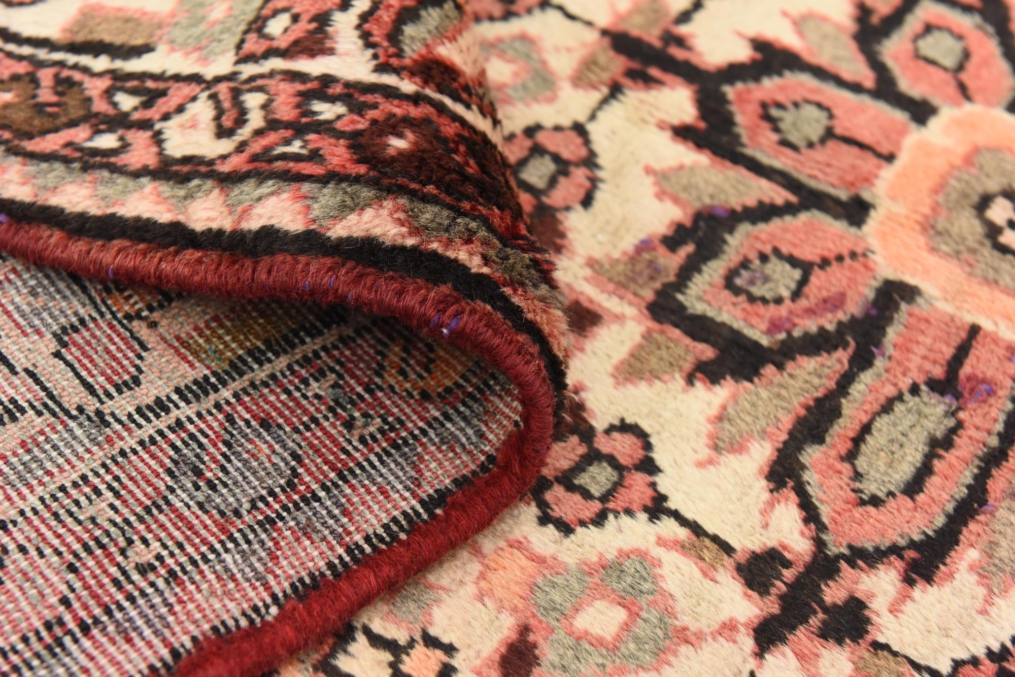 3' 6 x 9' 6 Hand Knotted Hossainabad Persian Wool Runner Rug