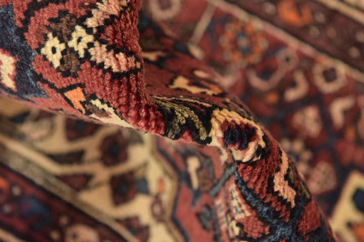 3' 7 x 10' 4 Hand Knotted Hossainabad Persian Wool Runner Rug