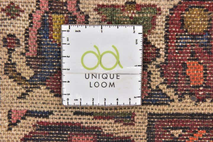3' 7 x 10' 4 Hand Knotted Hossainabad Persian Wool Runner Rug