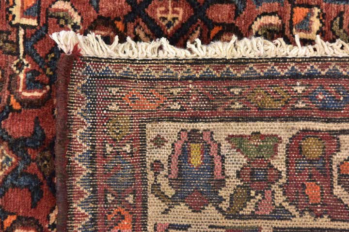 3' 7 x 10' 4 Hand Knotted Hossainabad Persian Wool Runner Rug