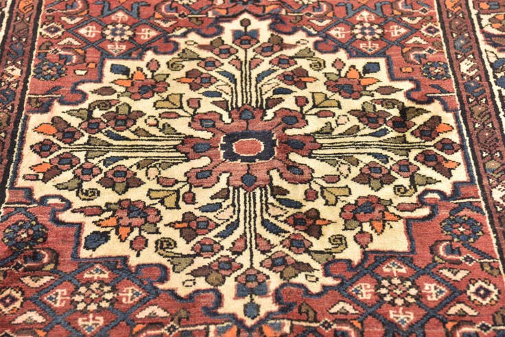 Detail image of 3' 7 x 10' 4 Hand Knotted Hossainabad Persian Wool Runner Rug