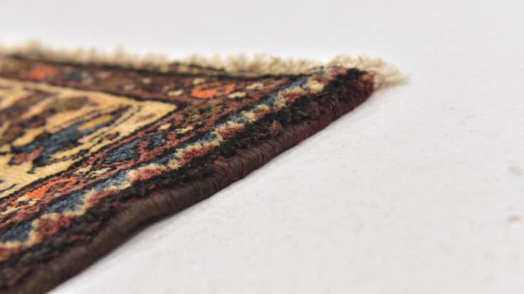 Detail image of 3' 7 x 10' 4 Hand Knotted Hossainabad Persian Wool Runner Rug