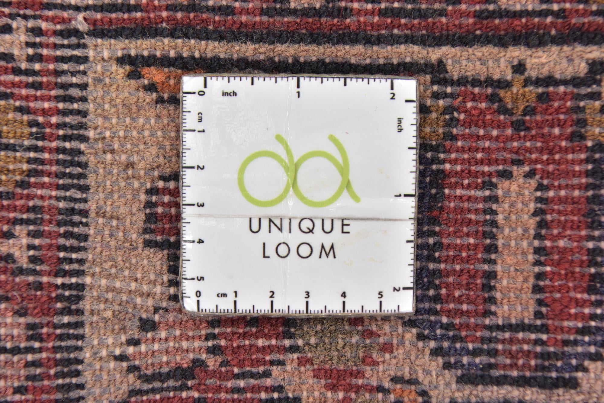 3' 6 x 10' 3 Hand Knotted Hossainabad Persian Wool Runner Rug