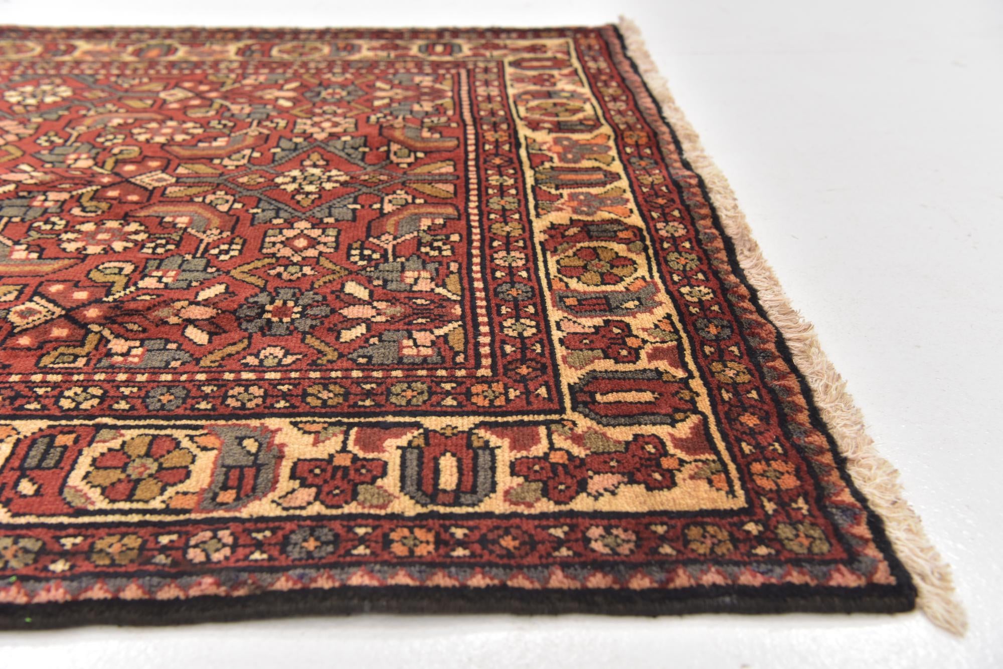 3' 6 x 10' 3 Hand Knotted Hossainabad Persian Wool Runner Rug