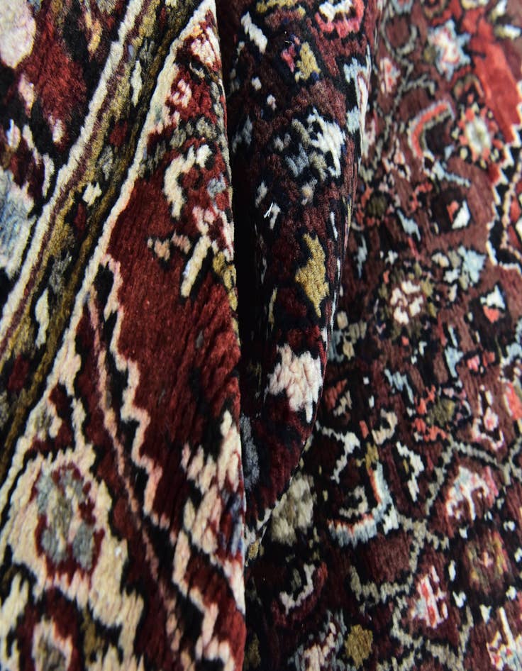 Detail image of 3' x 9' 2 Hand Knotted Hossainabad Persian Wool Runner Rug