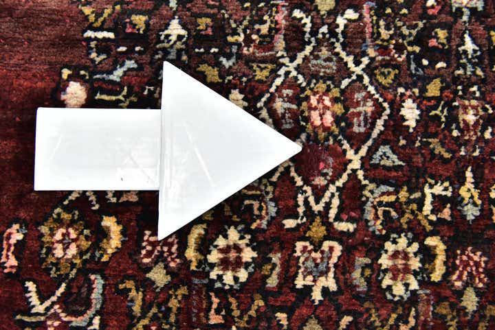 3' x 9' 2 Hand Knotted Hossainabad Persian Wool Runner Rug