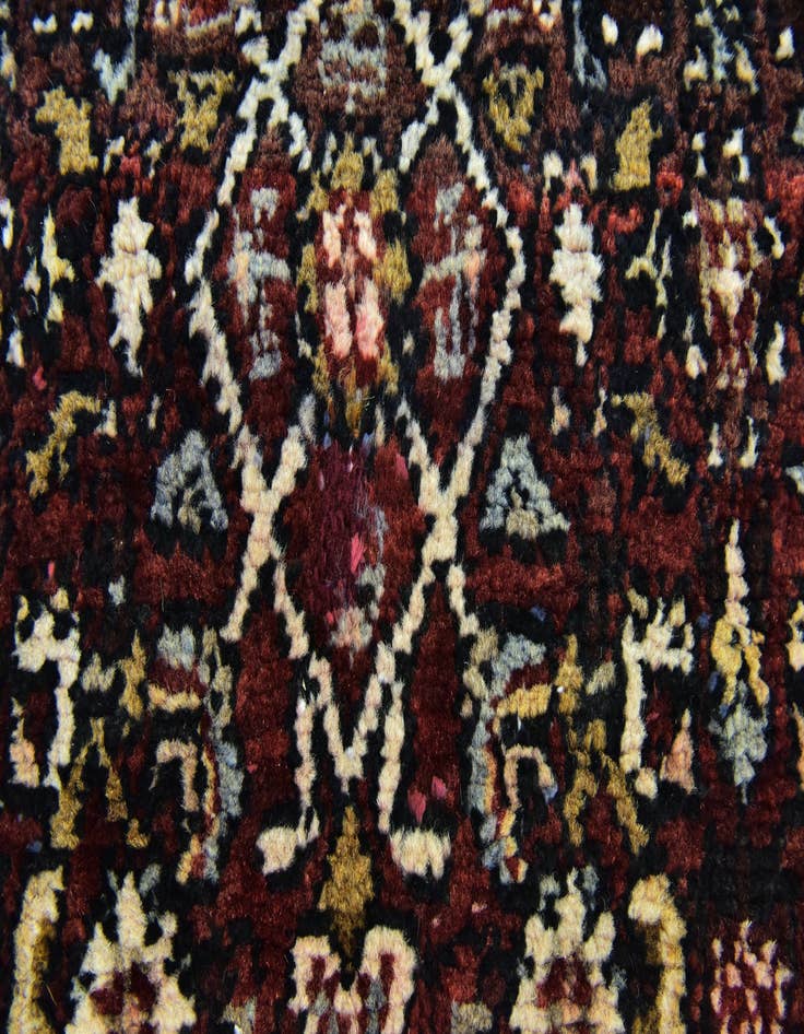 Detail image of 3' x 9' 2 Hand Knotted Hossainabad Persian Wool Runner Rug