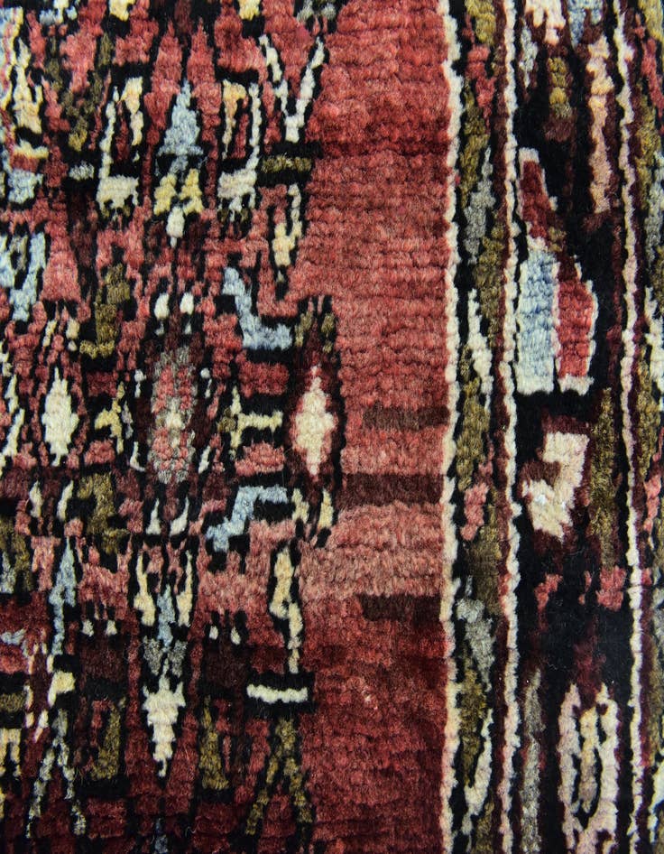 Detail image of 3' x 9' 2 Hand Knotted Hossainabad Persian Wool Runner Rug