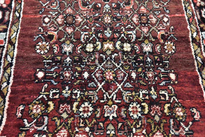 3' x 9' 2 Hand Knotted Hossainabad Persian Wool Runner Rug