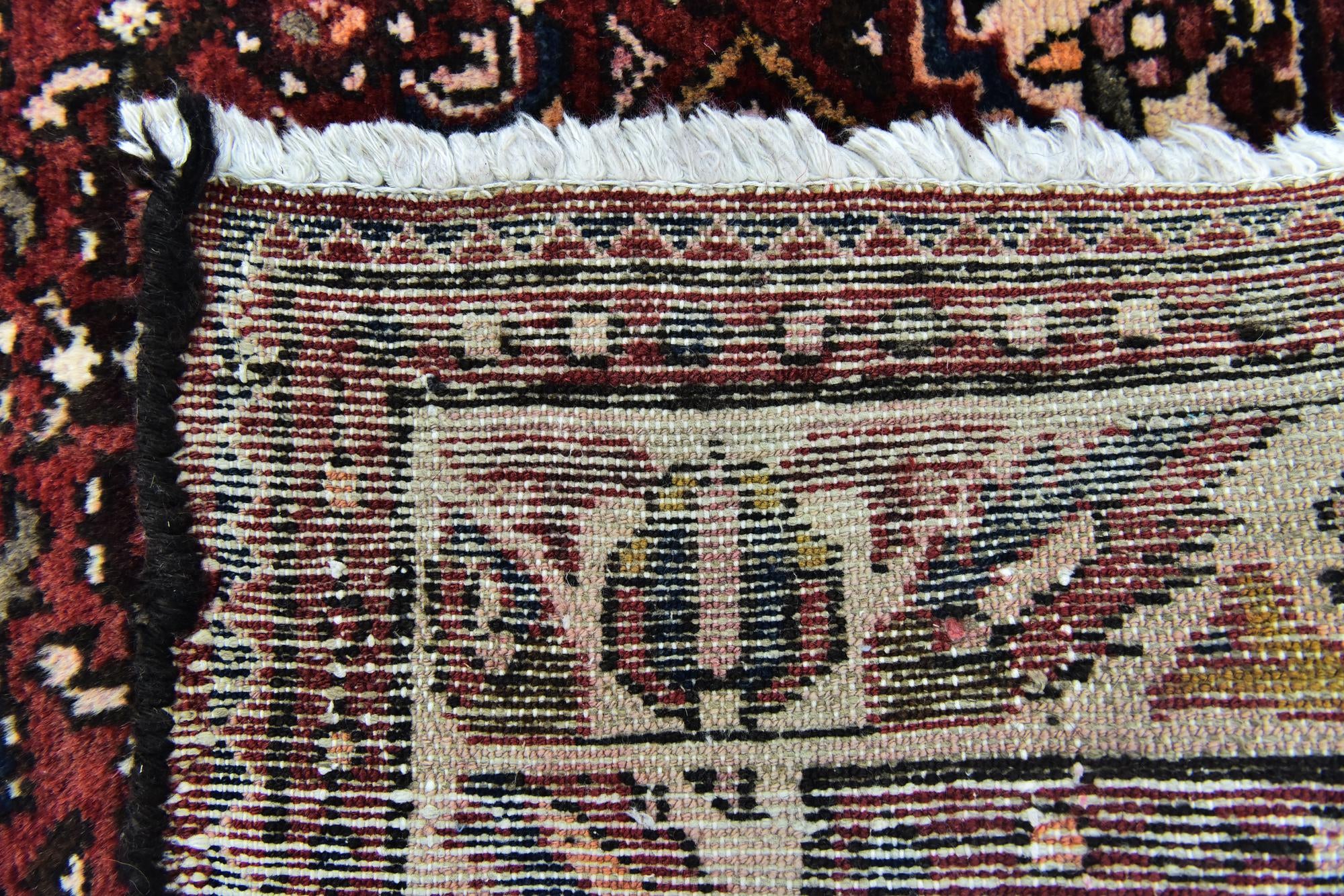 3' 5 x 10' 6 Hand Knotted Hossainabad Persian Wool Runner Rug
