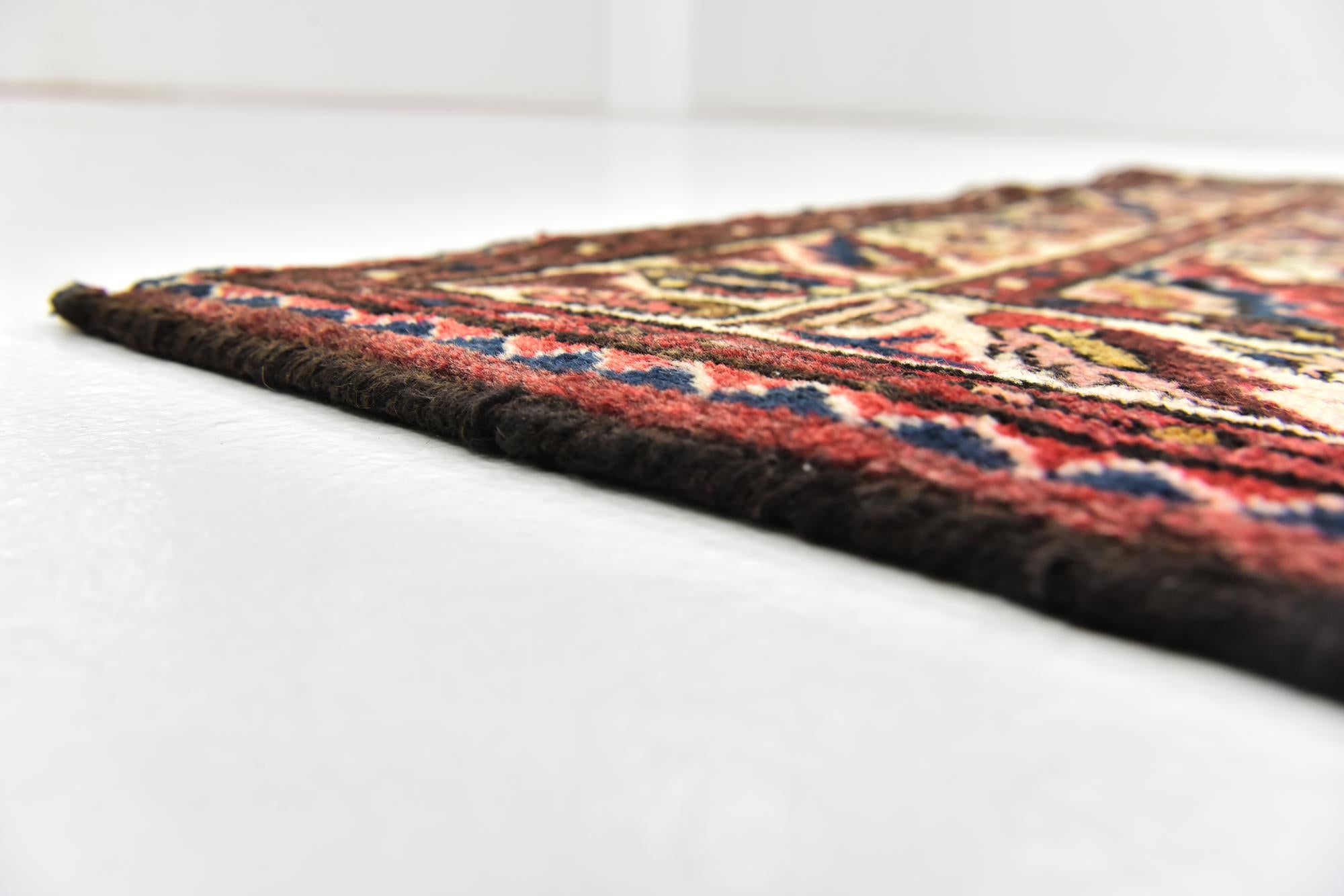 3' 5 x 10' 6 Hand Knotted Hossainabad Persian Wool Runner Rug