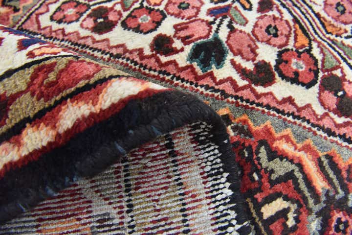 4' 7 x 10' 6 Hand Knotted Hossainabad Persian Wool Runner Rug